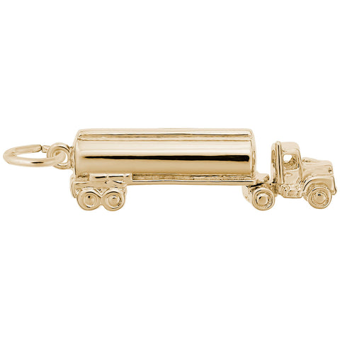 Oil Tanker Charm In Yellow Gold
