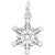 Snowflake Charm In Sterling Silver
