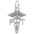 P T Charm In 14K White Gold