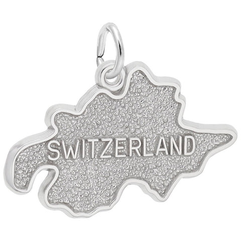 Switzerland Charm In Sterling Silver