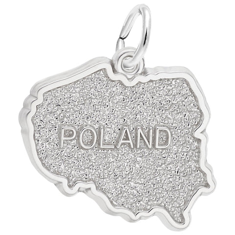 Poland Charm In 14K White Gold
