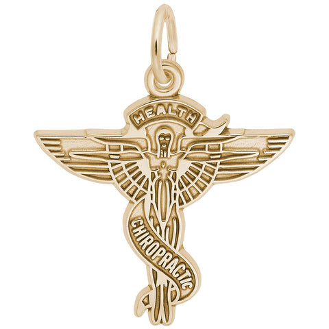 Chiropractor Charm In Yellow Gold