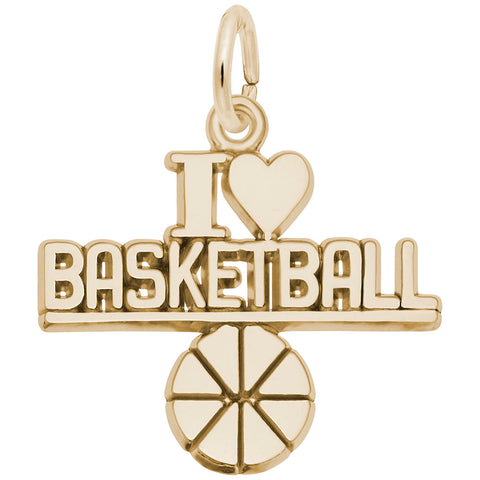 Basketball Charm In Yellow Gold