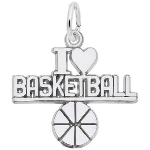 Basketball Charm In Sterling Silver