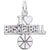 Basketball Charm In Sterling Silver
