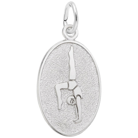 Gymnast Charm In Sterling Silver