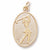 Female Golfer charm in Yellow Gold Plated hide-image