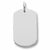 Dog Tag charm in 14K White Gold hide-image
