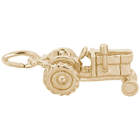 Tractor Charm In Yellow Gold