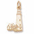 Cape Florida, Fl. Lt. House charm in Yellow Gold Plated hide-image