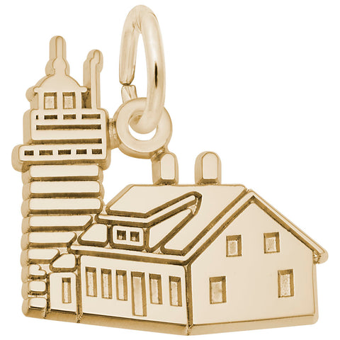 Quoddy Head Light House Charm in Yellow Gold Plated