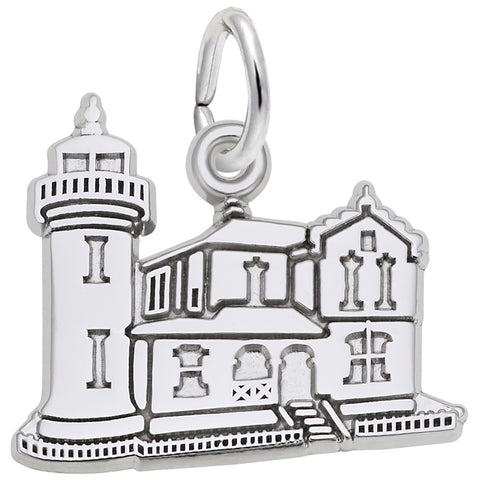Admiralty, Wa Lighthouse Charm In 14K White Gold