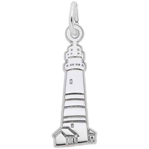 Boston Harbor,Ma Light House Charm In Sterling Silver