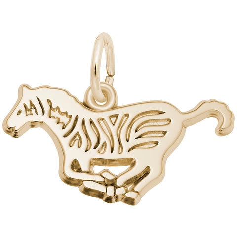 Zebra Charm in Yellow Gold Plated