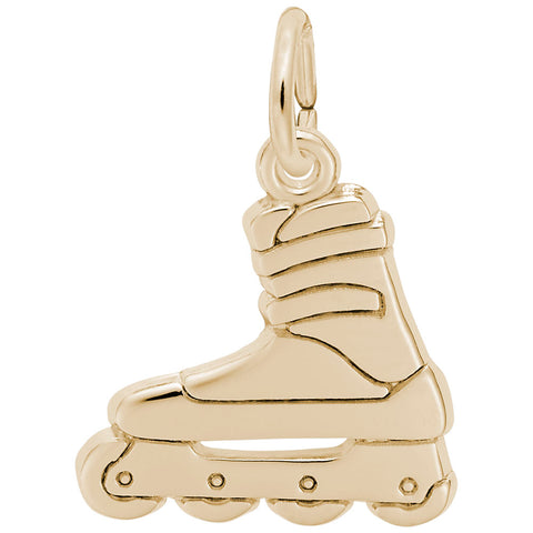 In Line Skate Charm In Yellow Gold