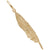 Feather Charm in Yellow Gold Plated