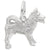 Akita Charm In Sterling Silver
