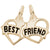 Best Friends Charm in Yellow Gold Plated