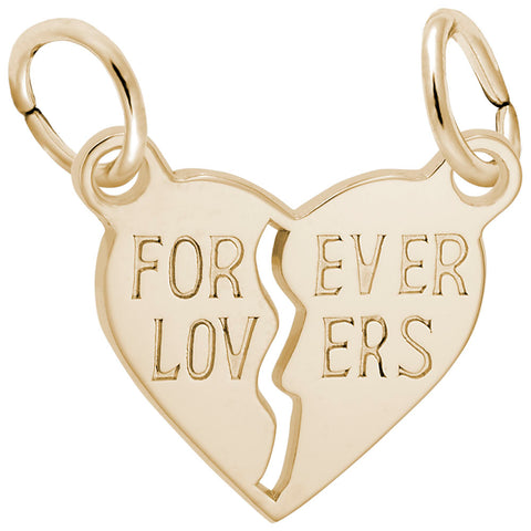 Forever Lovers Charm in Yellow Gold Plated