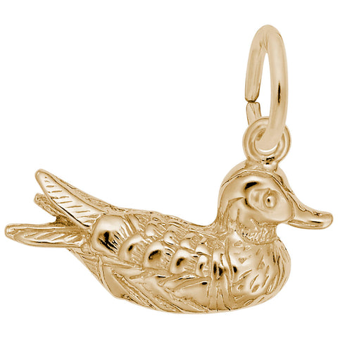 Duck Charm In Yellow Gold