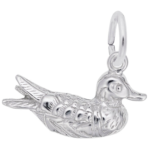 Duck Charm In Sterling Silver