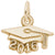 Grad Cap 2016 Charm in Yellow Gold Plated