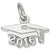 Grad Cap 2016 charm in 14K White Gold hide-image