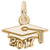 Grad Cap 2017 Charm in Yellow Gold Plated