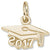 Grad Cap 2017 charm in Yellow Gold Plated hide-image
