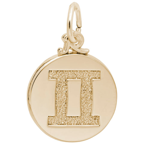 Gemini Charm in Yellow Gold Plated