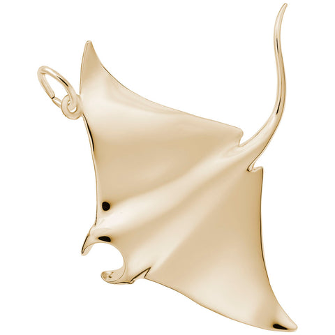 Manta Ray Charm In Yellow Gold