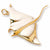 Manta Ray charm in Yellow Gold Plated hide-image