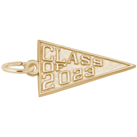 Class Of 2023 Charm in Yellow Gold Plated
