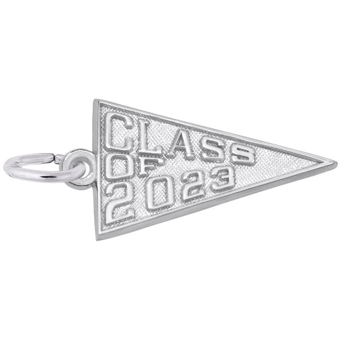 Class Of 2023 Charm In 14K White Gold