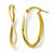 14k Yellow Gold Polished Oval Hoop Earrings