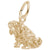 Shar Pei Charm in Yellow Gold Plated