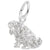 Shar Pei Charm In Sterling Silver