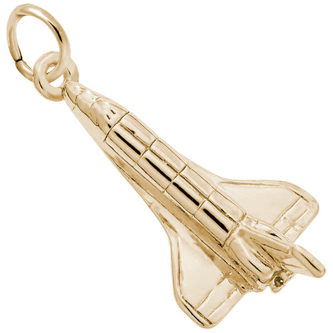 Shuttle Charm In Yellow Gold