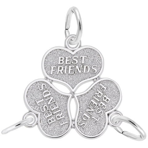 Best Friends Charm In Sterling Silver