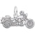 Motorcycle Charm In 14K White Gold
