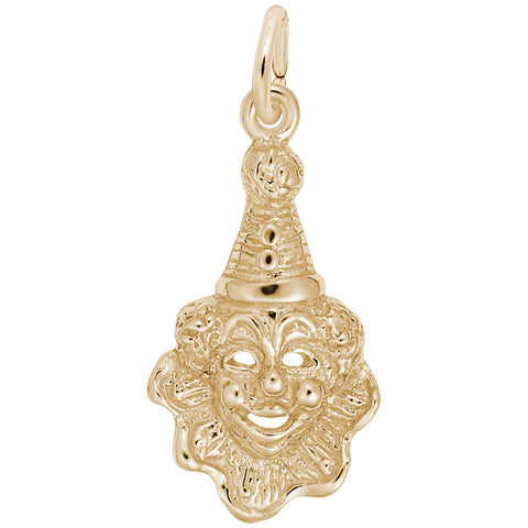 Clown Charm in Yellow Gold Plated