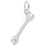 Wrench Charm In 14K White Gold
