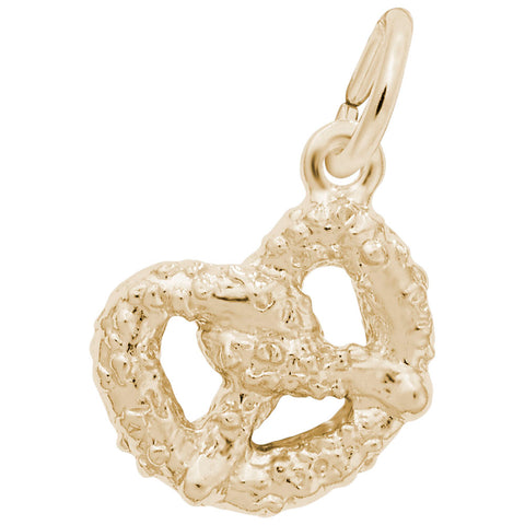 Pretzel Charm in Yellow Gold Plated
