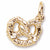 Pretzel charm in Yellow Gold Plated hide-image