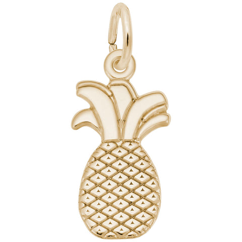 Pineapple Charm in Yellow Gold Plated