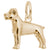 Rottwieler Charm in Yellow Gold Plated