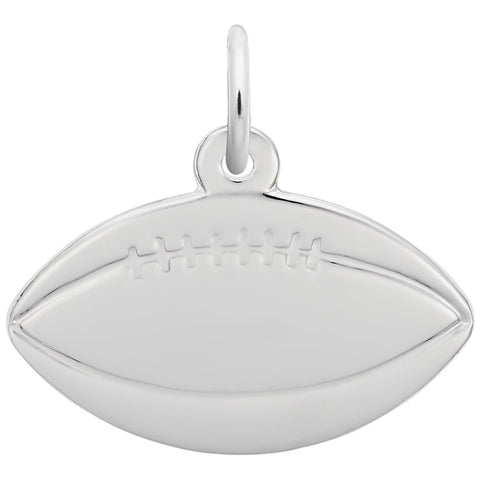 Football Charm In Sterling Silver