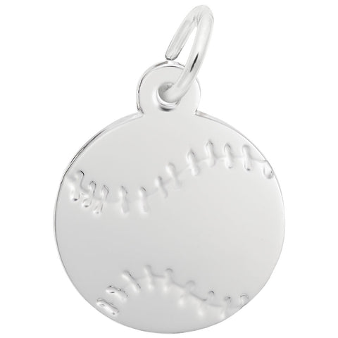 Baseball Charm In Sterling Silver