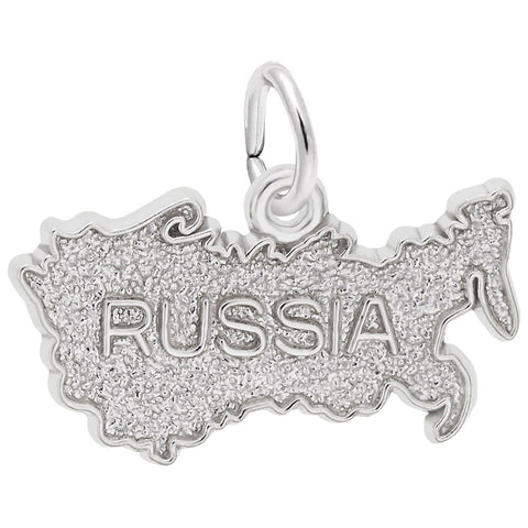 Russia Charm In 14K White Gold