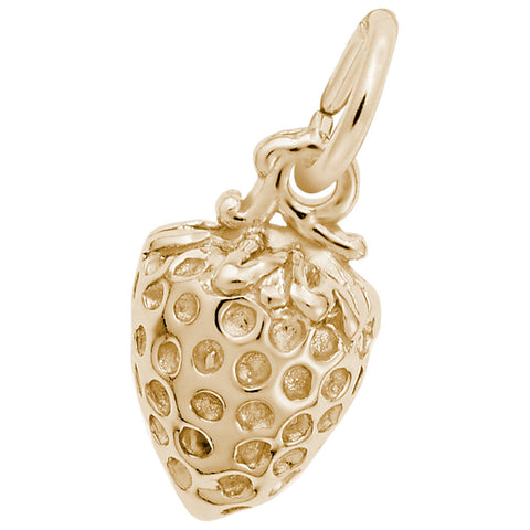 Strawberry Charm in Yellow Gold Plated